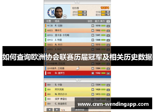 如何查询欧洲协会联赛历届冠军及相关历史数据